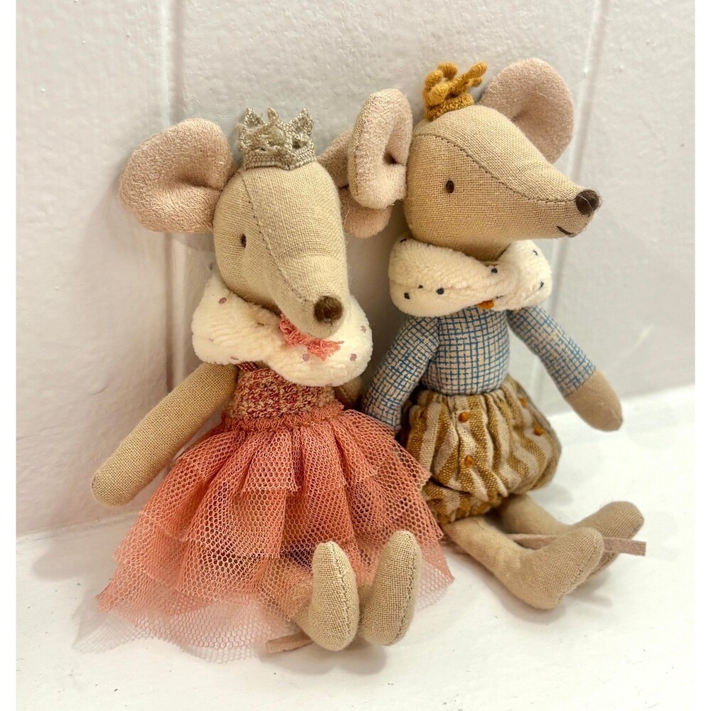 Maileg Mouse Big Brother Prince + Big Sister Princess RETIRED version